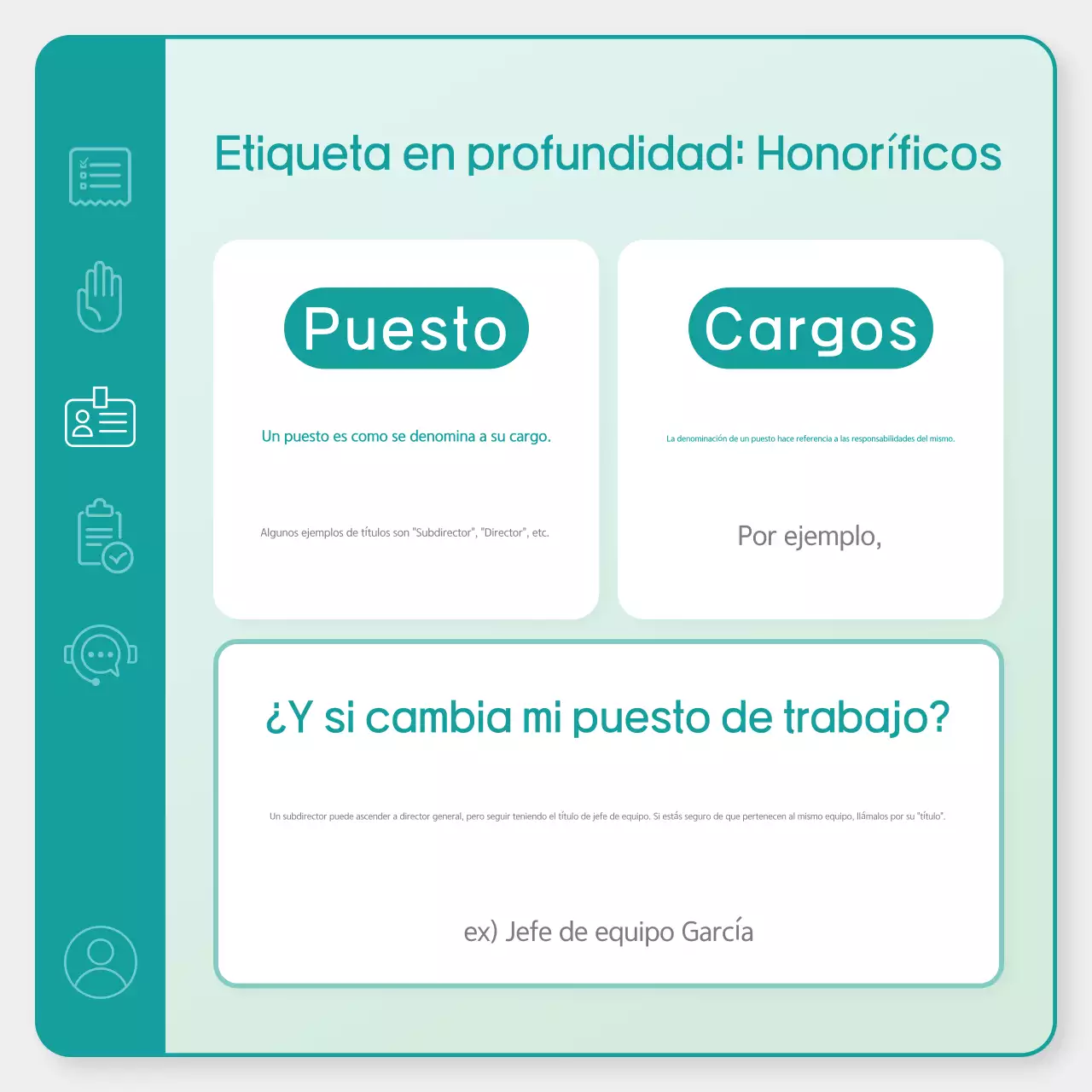 Formación en etiqueta en el lugar de trabajo Mint Simple