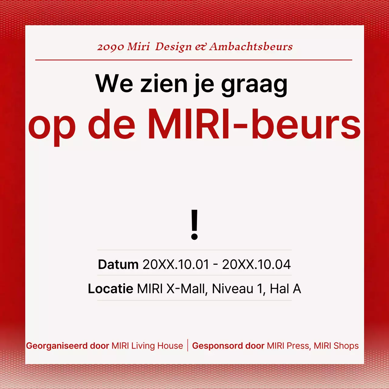 Keurige rood-witte vraag en antwoord aankondigingen