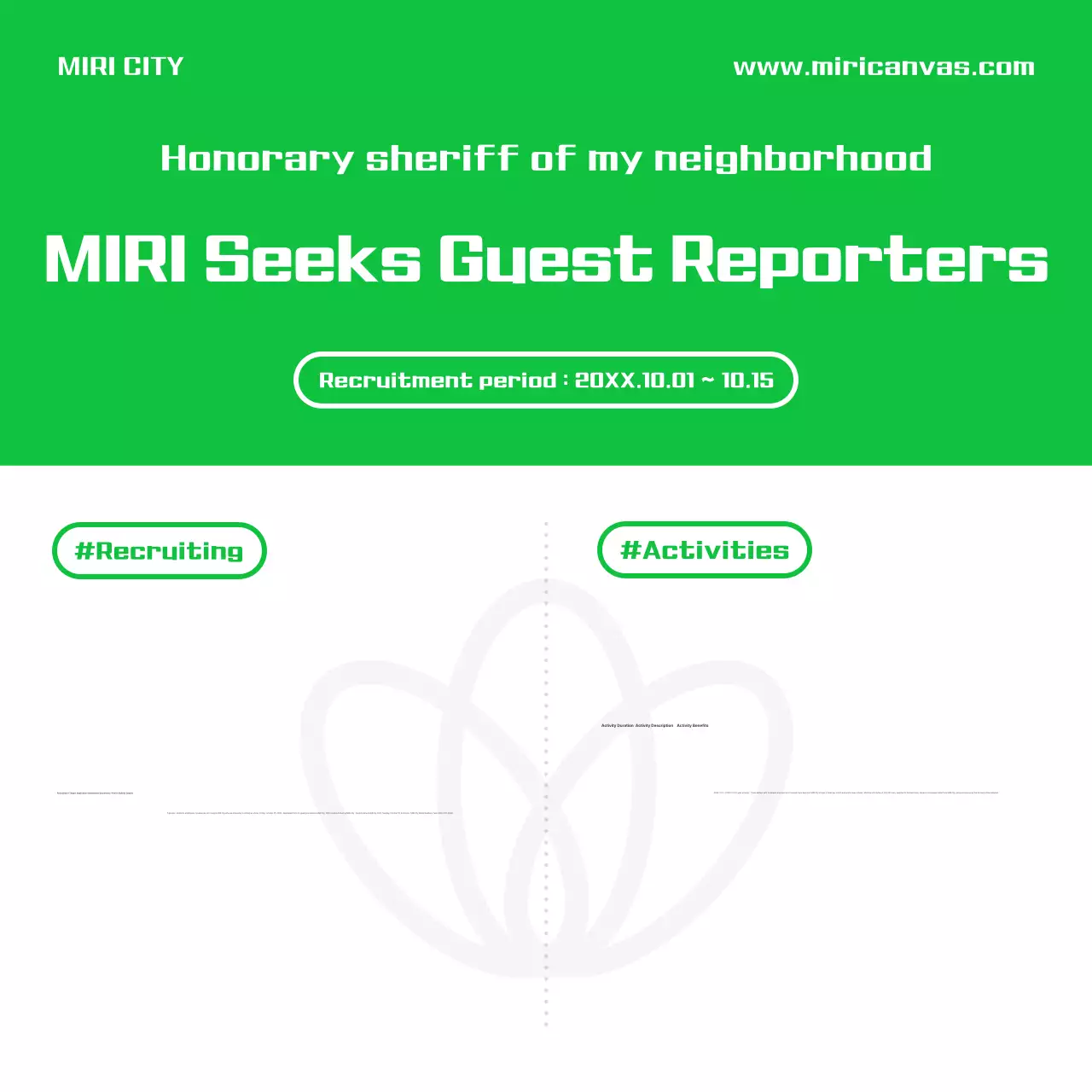 Thông báo tuyển dụng Green Modern Bài đăng trên mạng xã hội