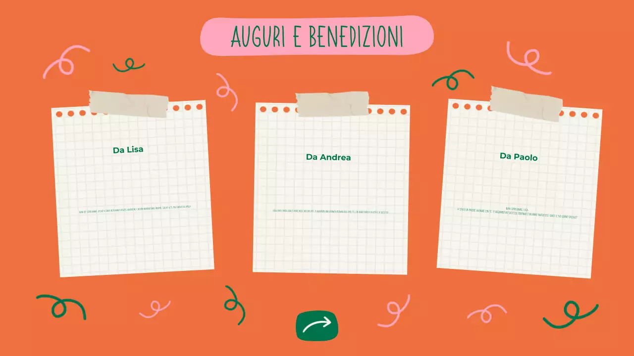 Presentazione verde giocosa di buon compleanno