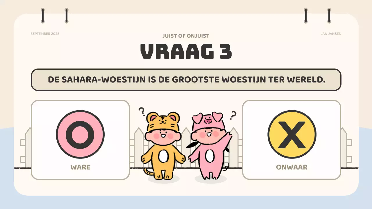 beige animatie quiz materiaal
