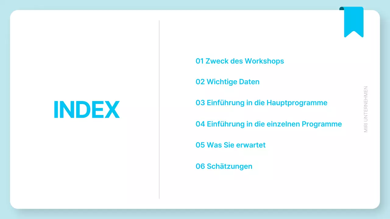 Hellblau Einfacher Workshop-Vorschlag