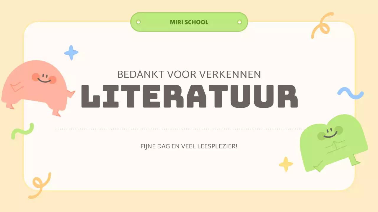 gele abstracte literatuurles