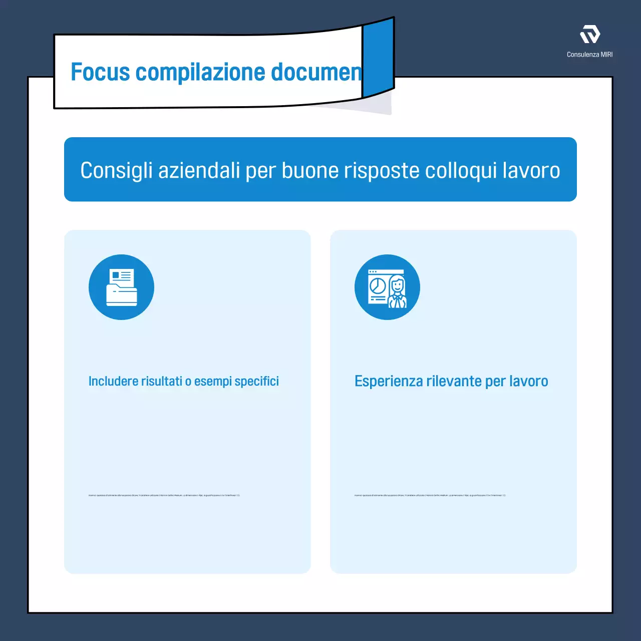 Promuovere recensioni di lavoro moderne in blu e arancione