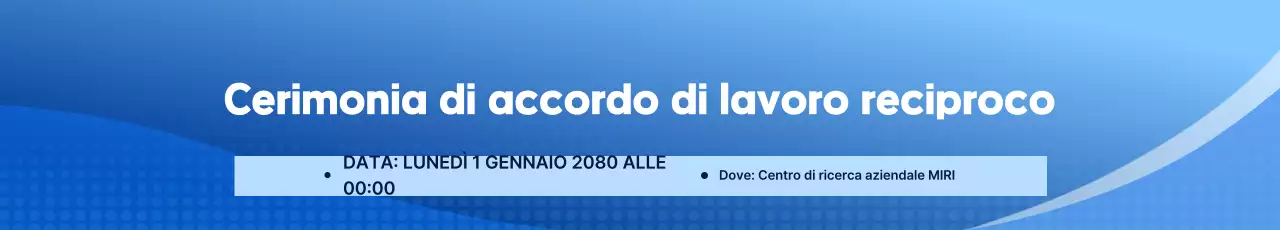 Cerimonia di convenzione semplice blu