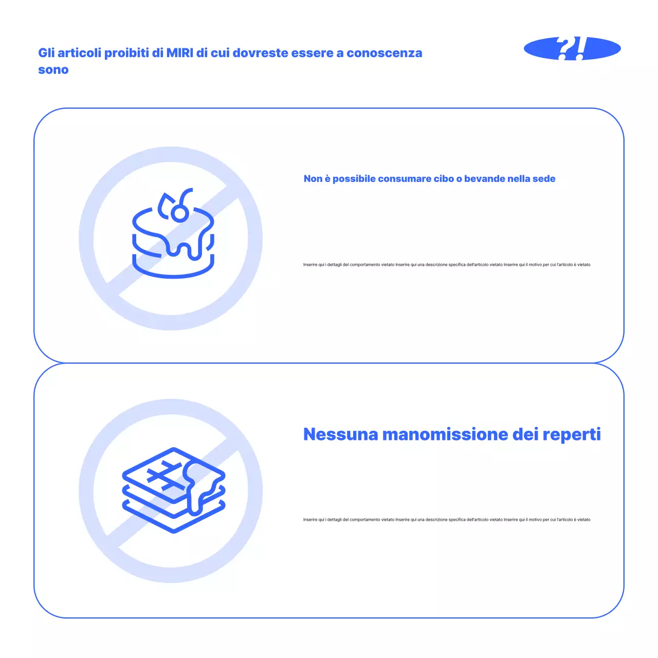 Guida alla consegna delle informazioni Blue Modern