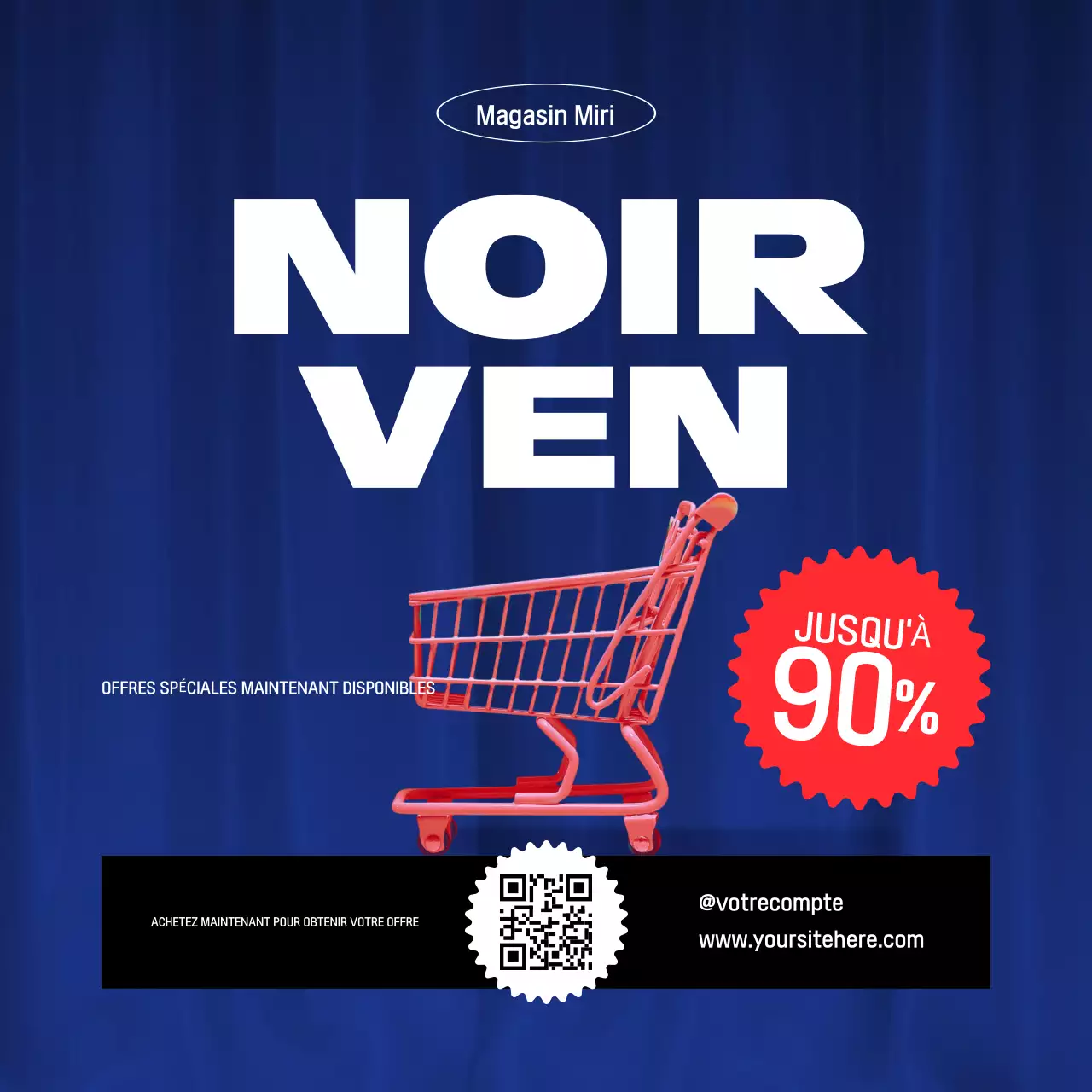 Blue Modern Black Friday Promotion Social Media Square