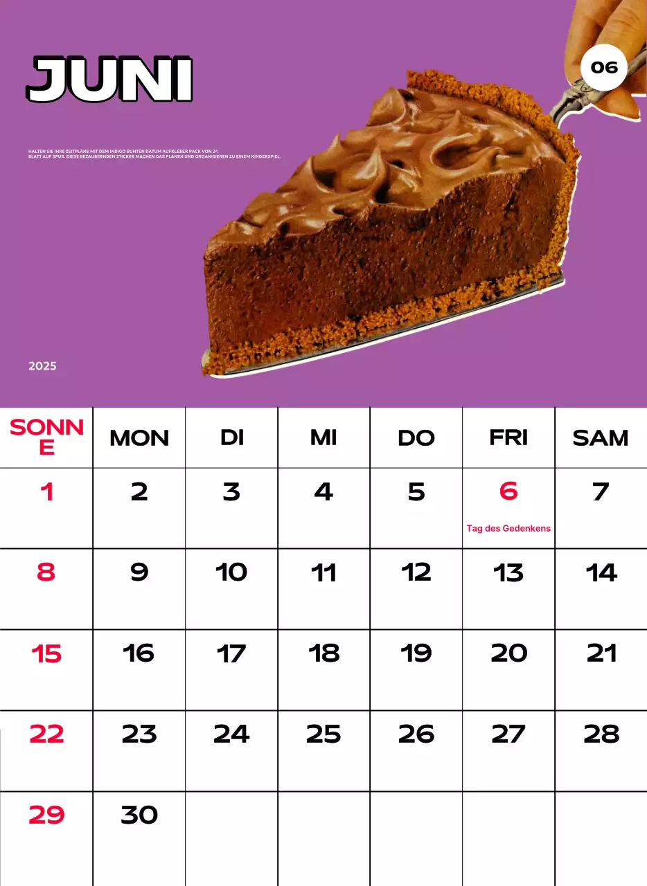 Bunte Kalender mit einer Vielzahl von Retro-Illustrationen