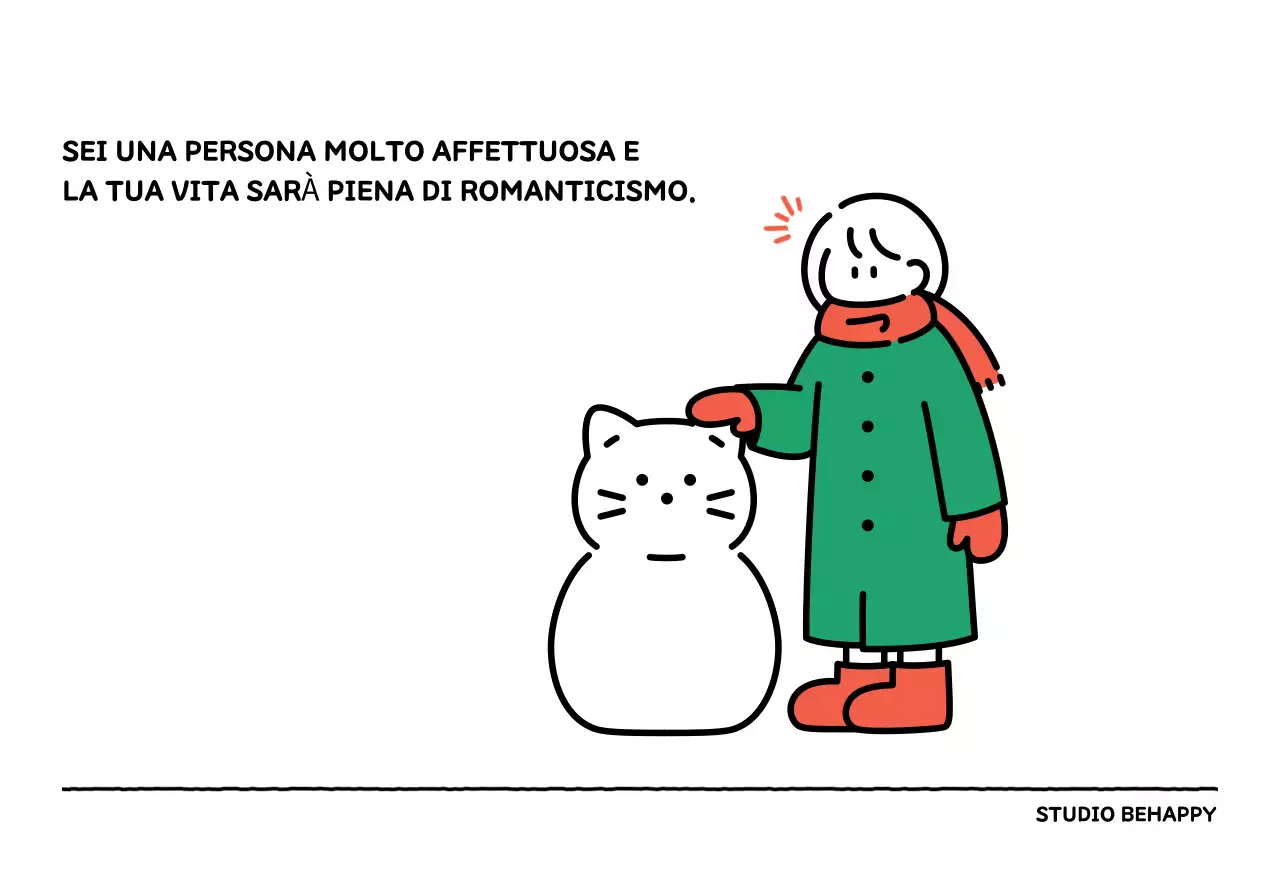 Calendario illustrato con un grazioso stile di linee