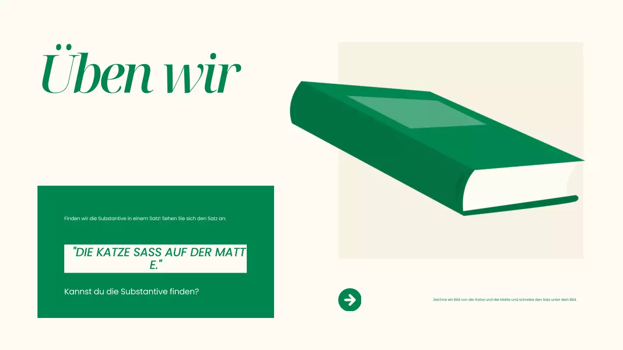 Beige Einfache Grammatik und Nomen Präsentation