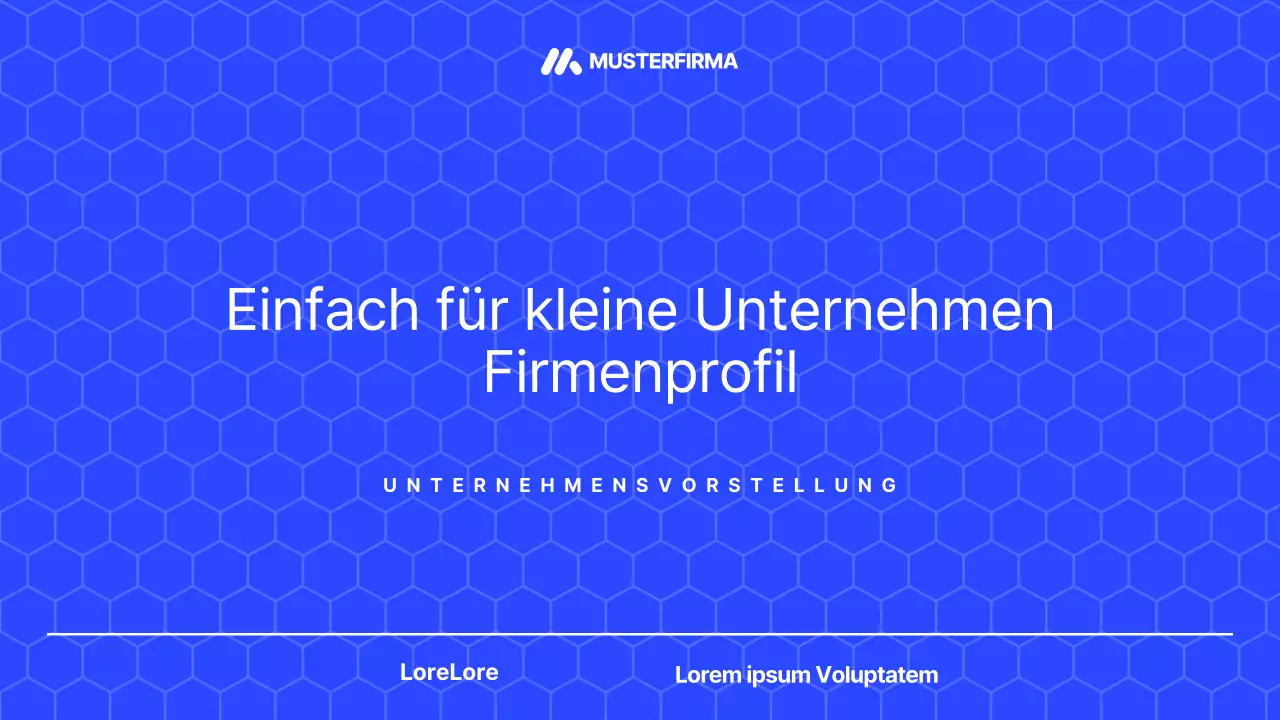 Förderung eines modernen Kleinunternehmensprofils in Blau