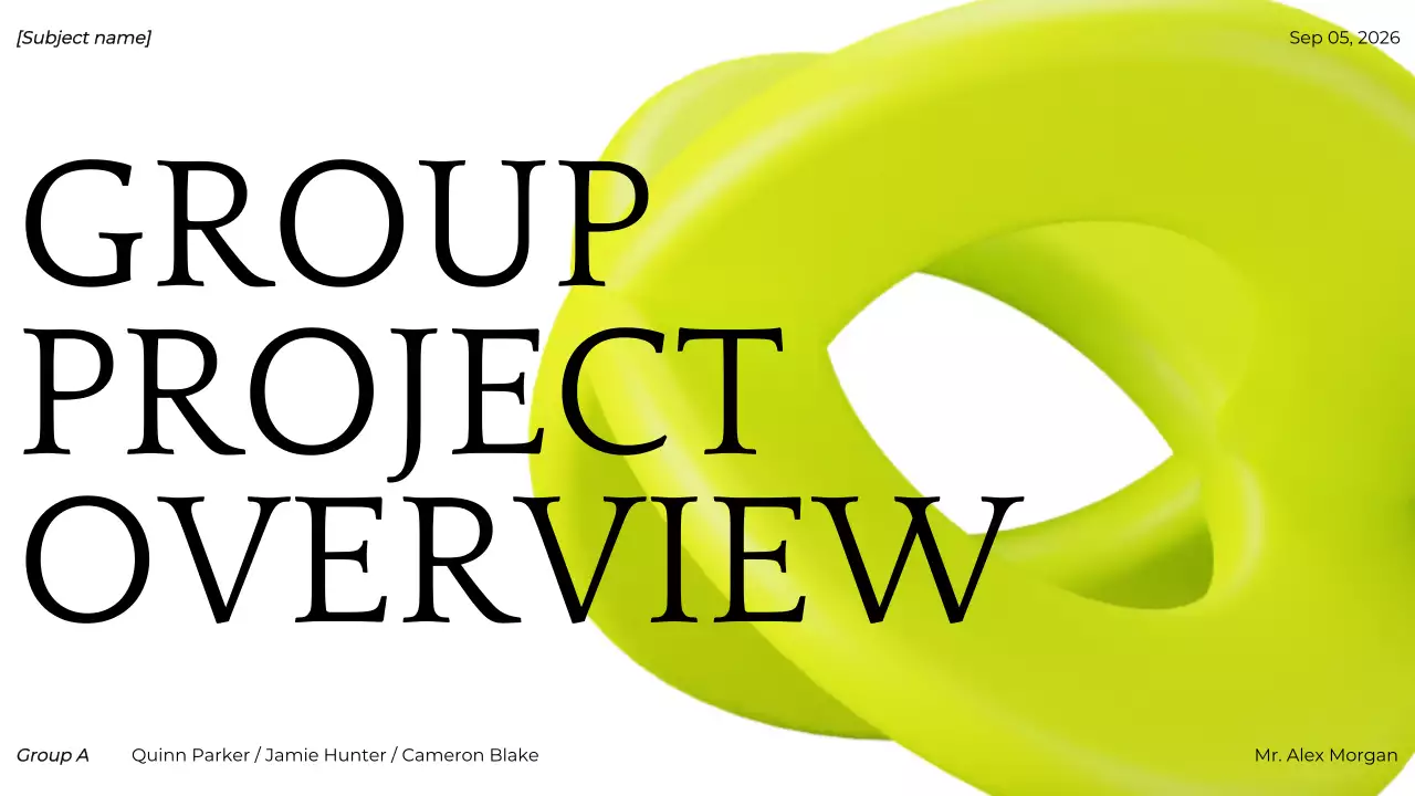 Green Modern Project Presentation