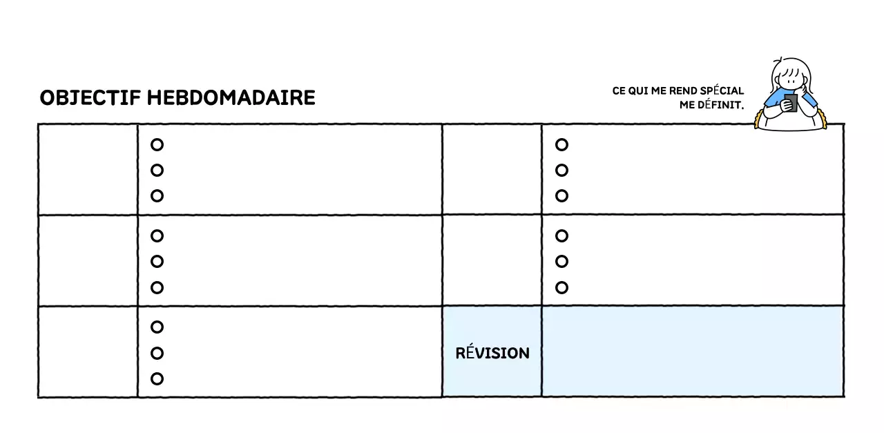 Calendrier illustré avec un joli style de lignes