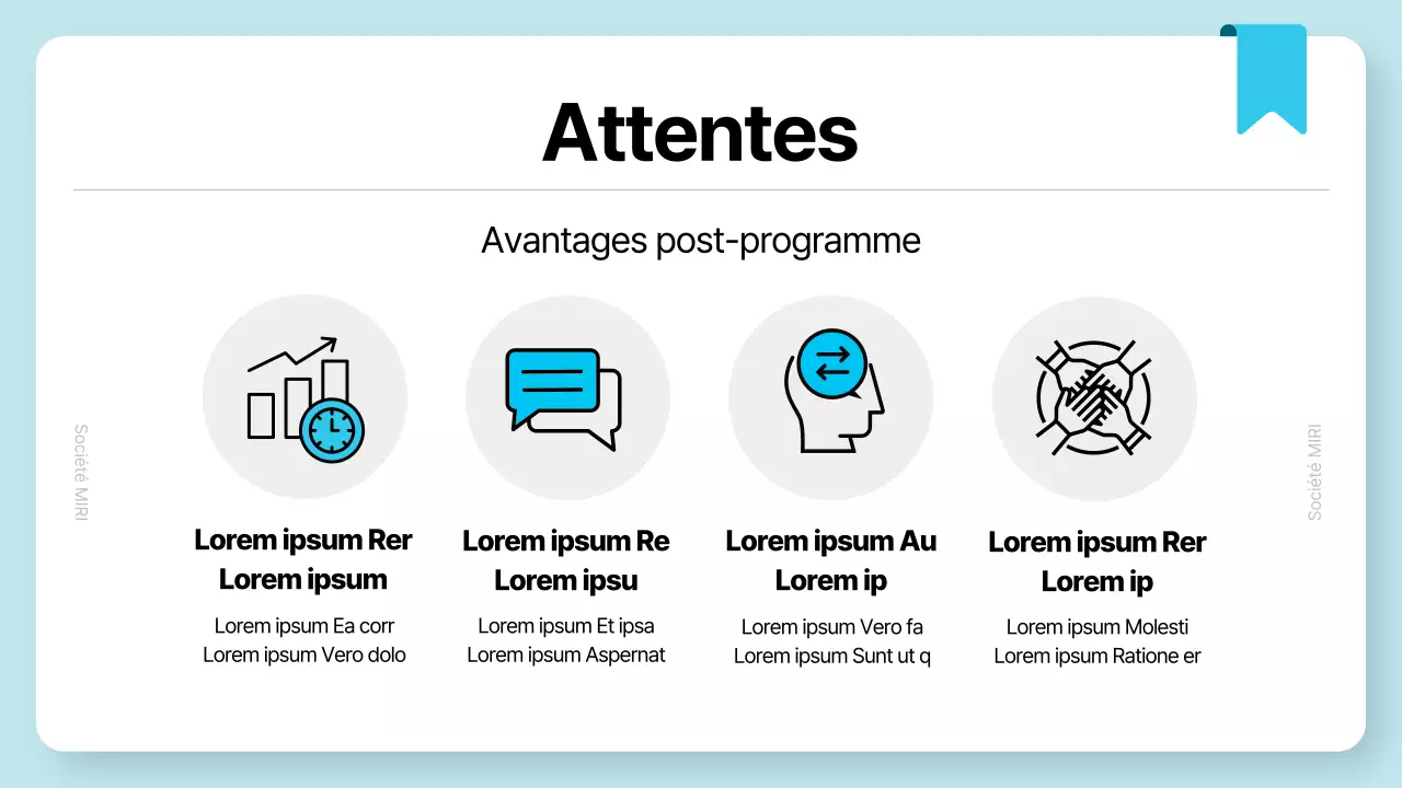 Proposition d'atelier simple bleu clair