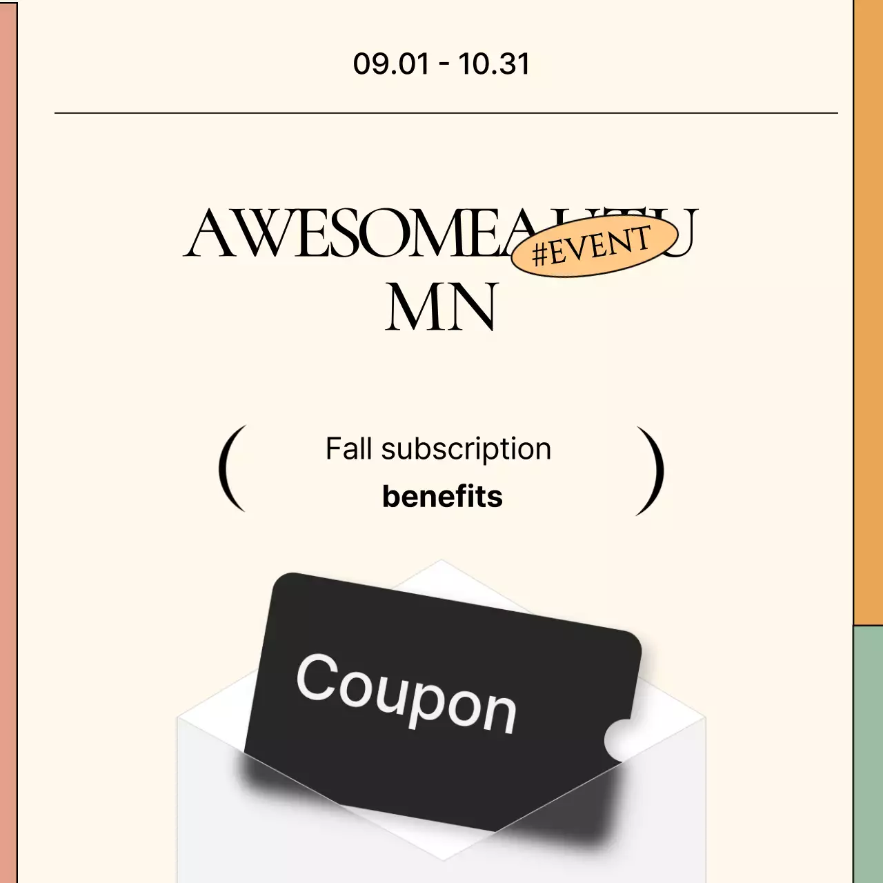 Beige Simple Autumn Promotion Instagram Carousel