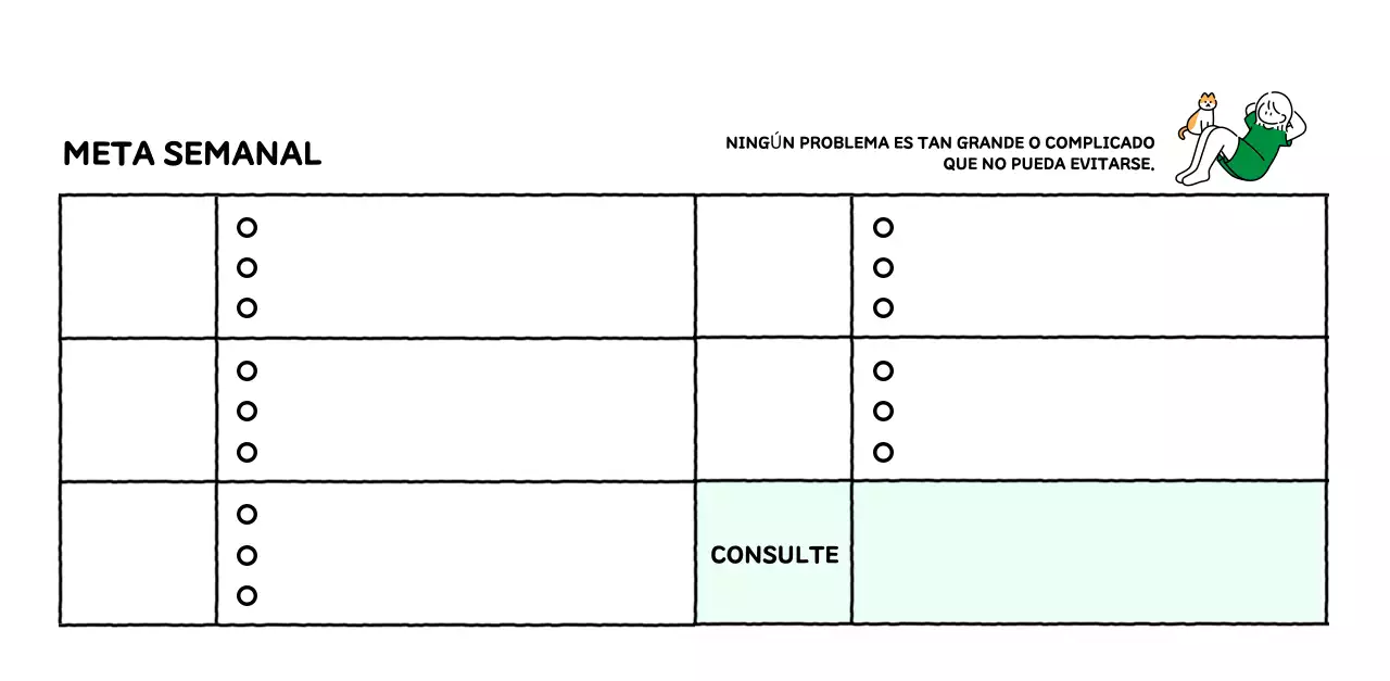 Calendario ilustrado con un bonito estilo de líneas