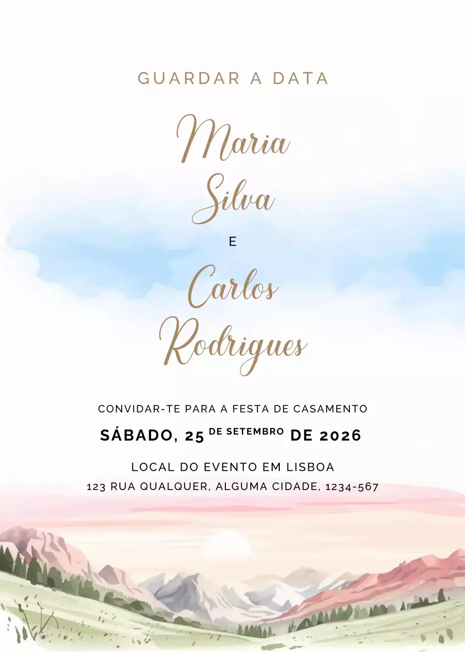 Convite de casamento branco e elegante