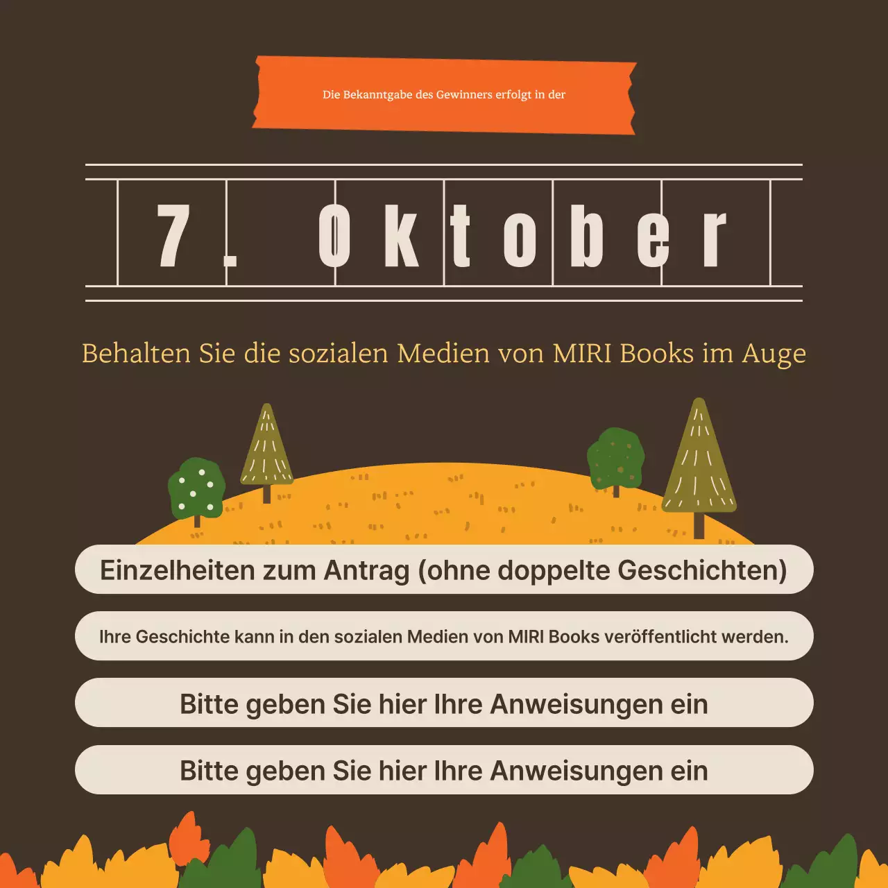 Brauner Vintage-Veranstaltungsführer