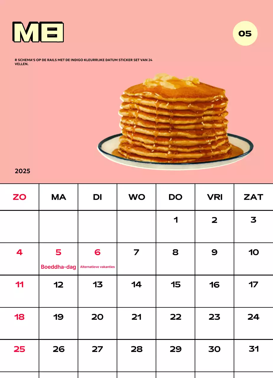 Kleurrijke kalenders met verschillende retro-illustraties