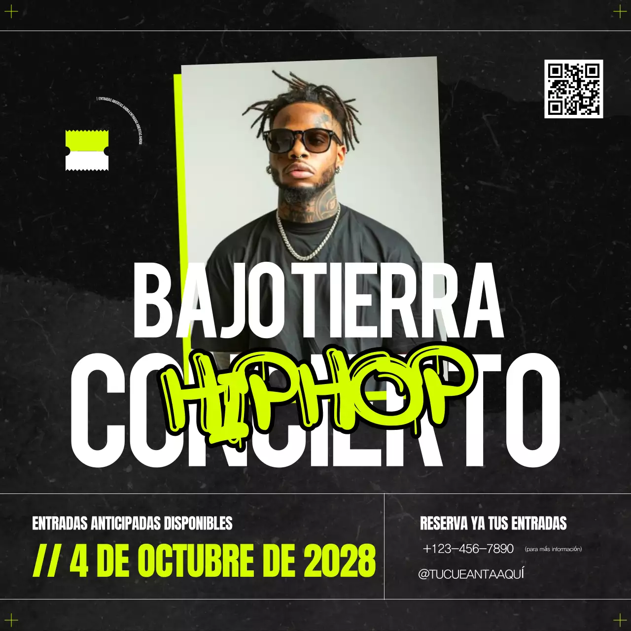 Promoción de eventos de música urbana negra