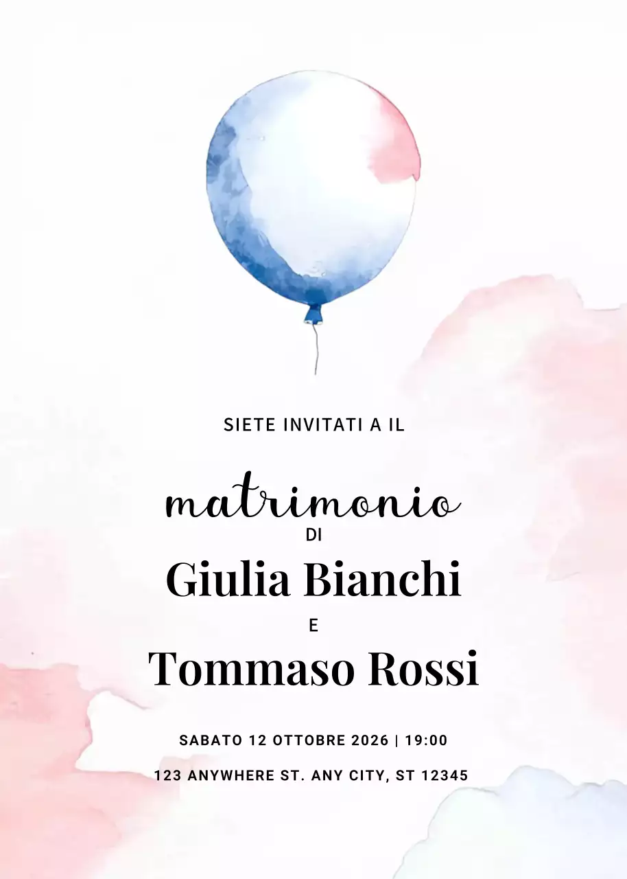 invito di nozze elegante rosa