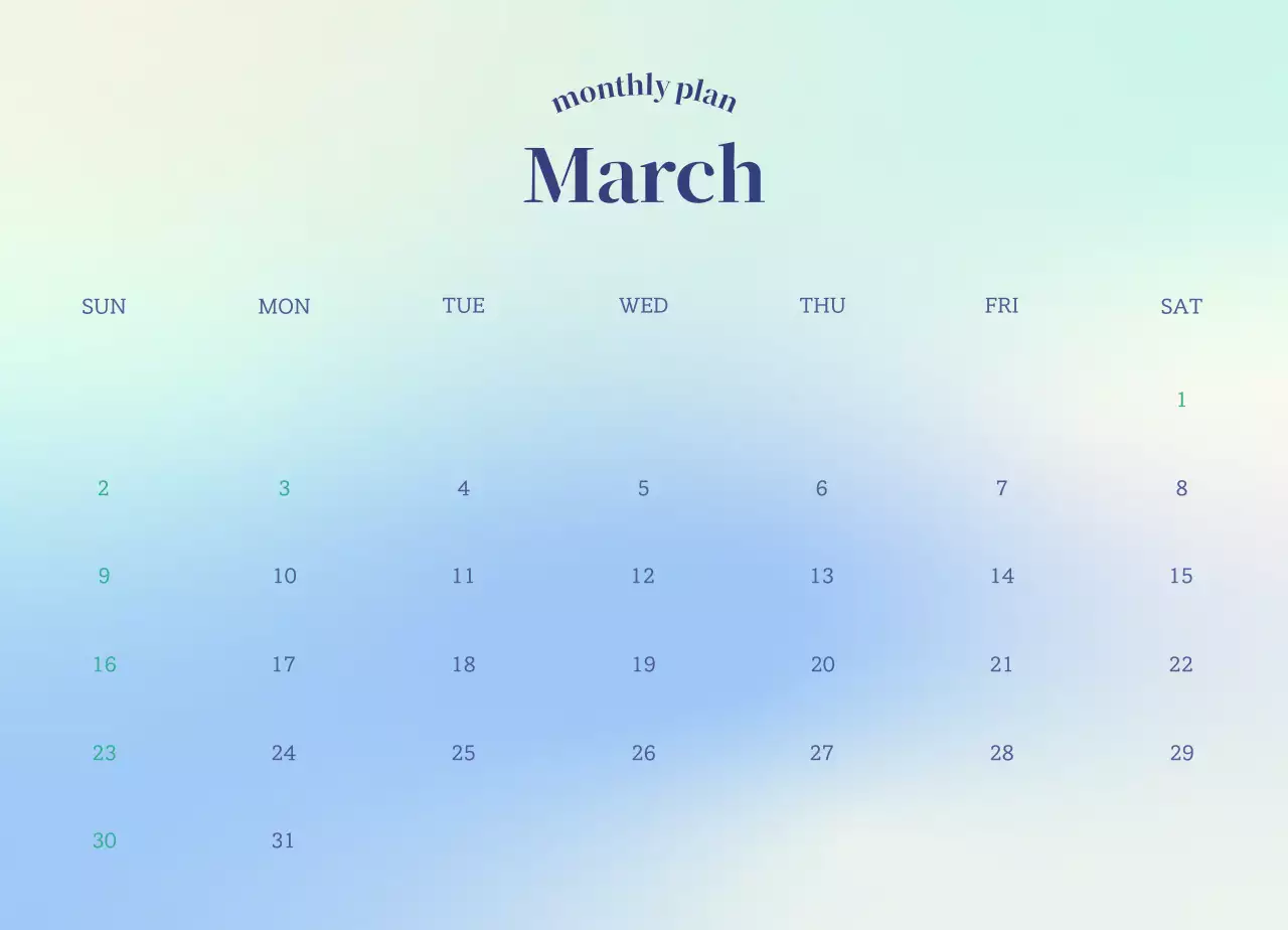 Kalender Emosi Minimalis Gradien