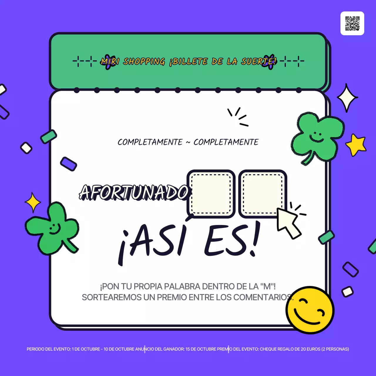 Promocione el anuncio de su evento Bora Pop