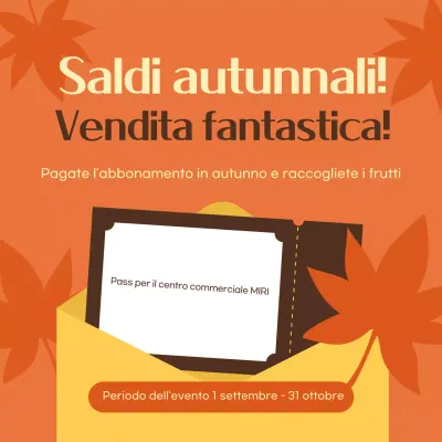 Promuovere un evento semplice in arancione e marrone