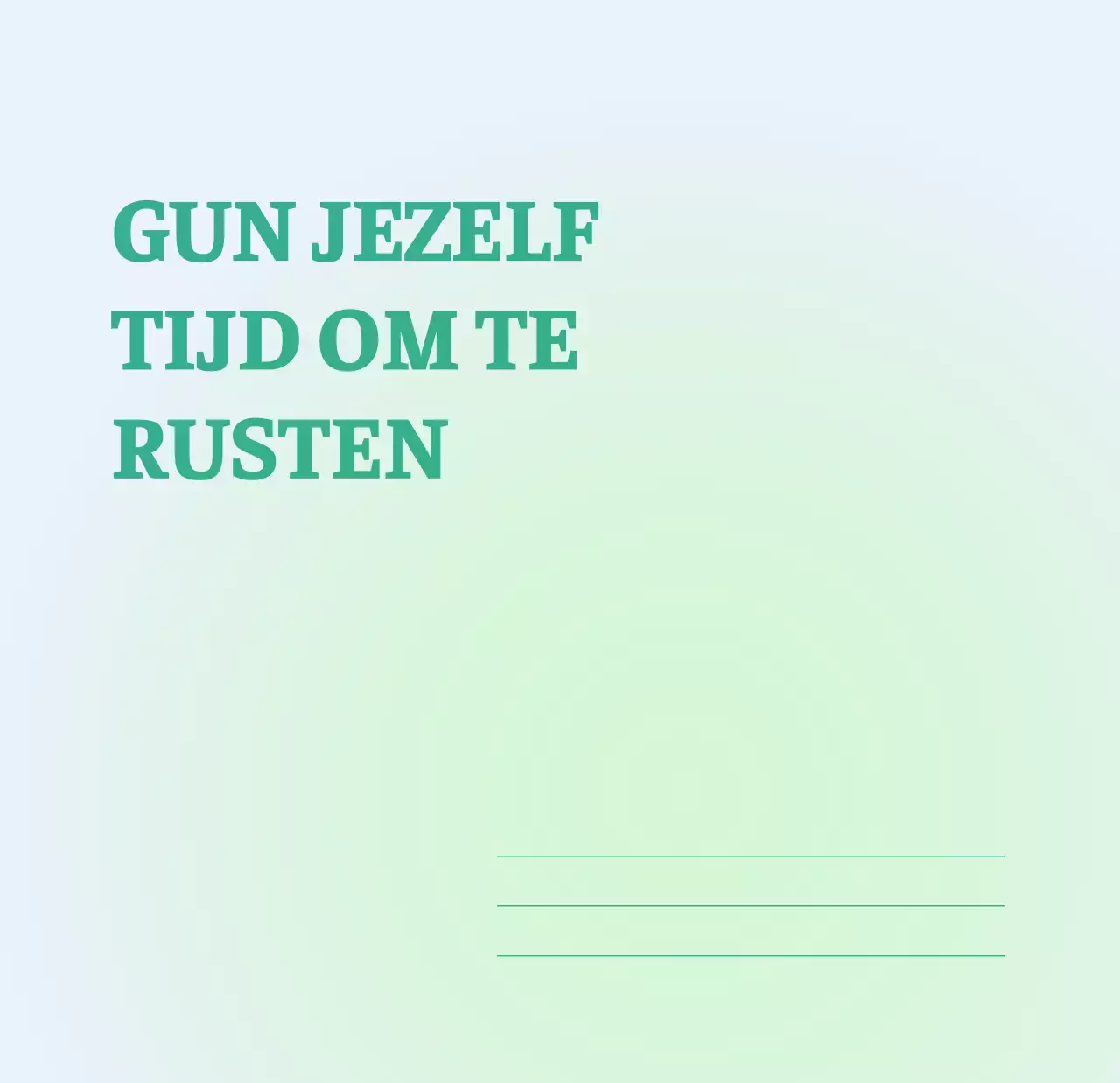 Minimalistische kalender met kleurverloop