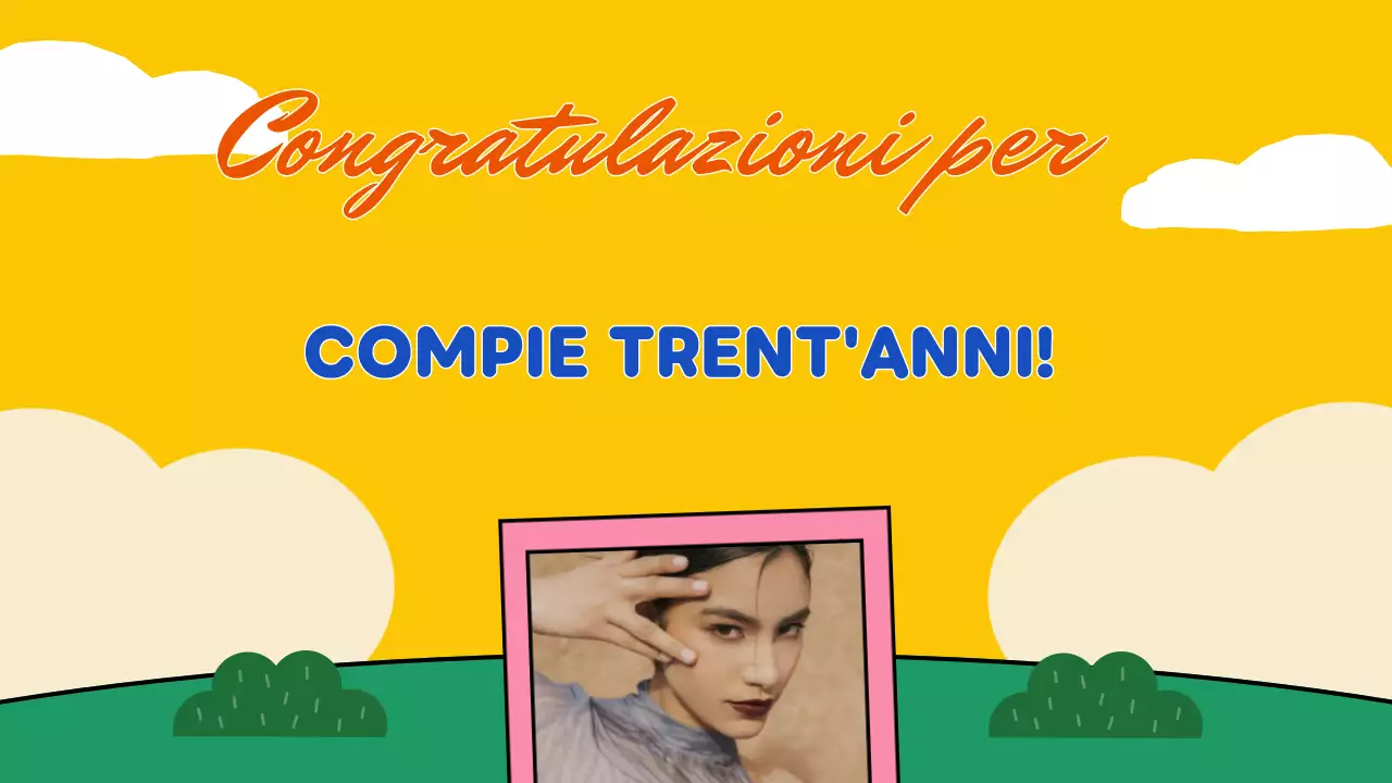 presentazione di compleanno giallo retrò