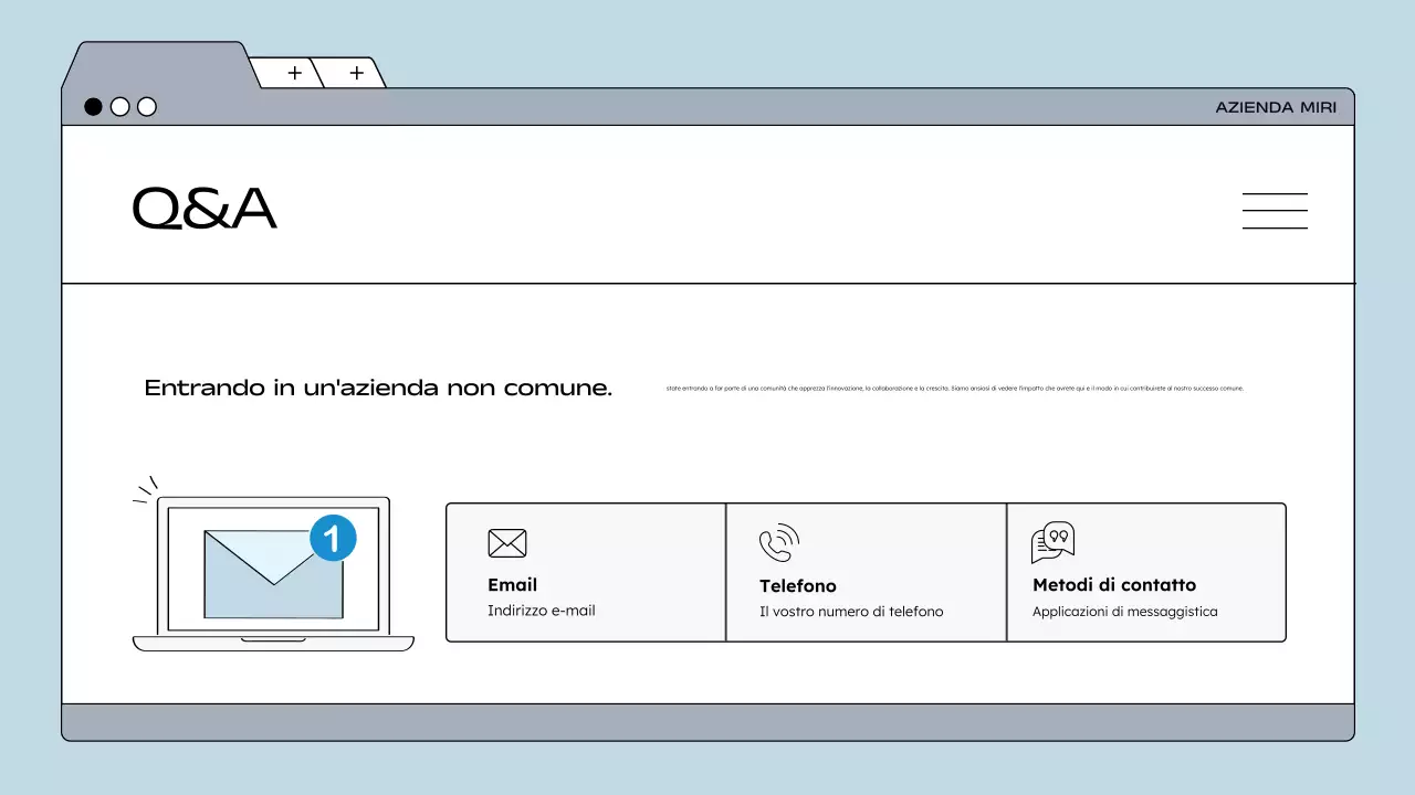 linea guida blu per i dipendenti moderni