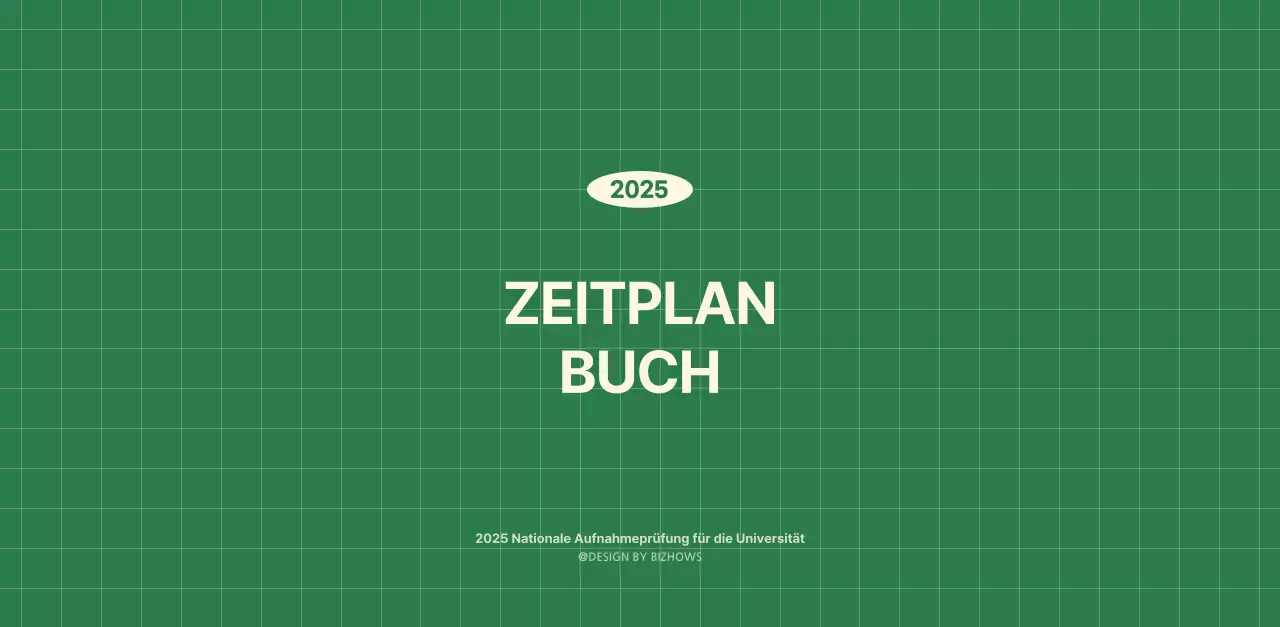 SAT D-Day Notizblock Konzept Wandkalender in grün und hellgelb