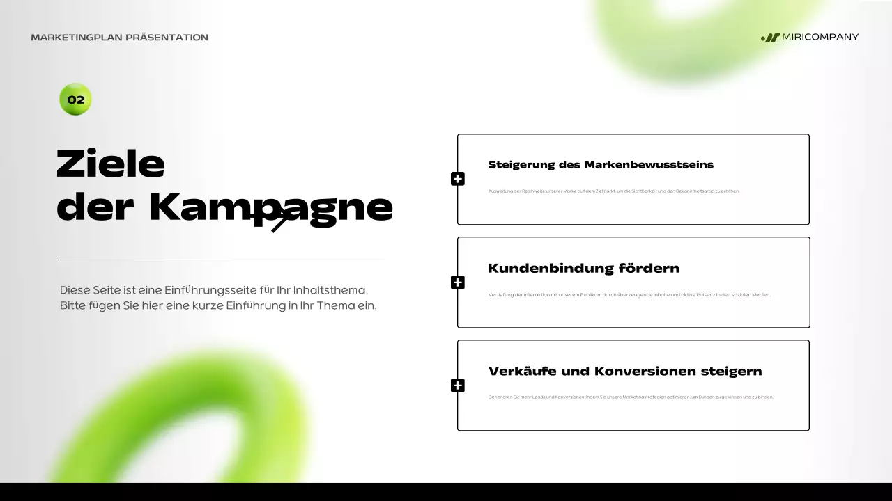 Green Bold Marketingplan