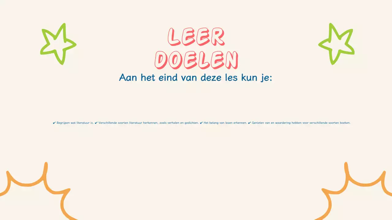 Eenvoudige en kleurrijke literatuurpresentatie voor kinderen