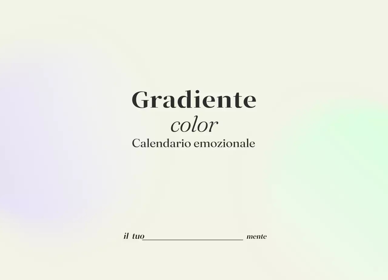 Calendario delle emozioni minimalista a gradi