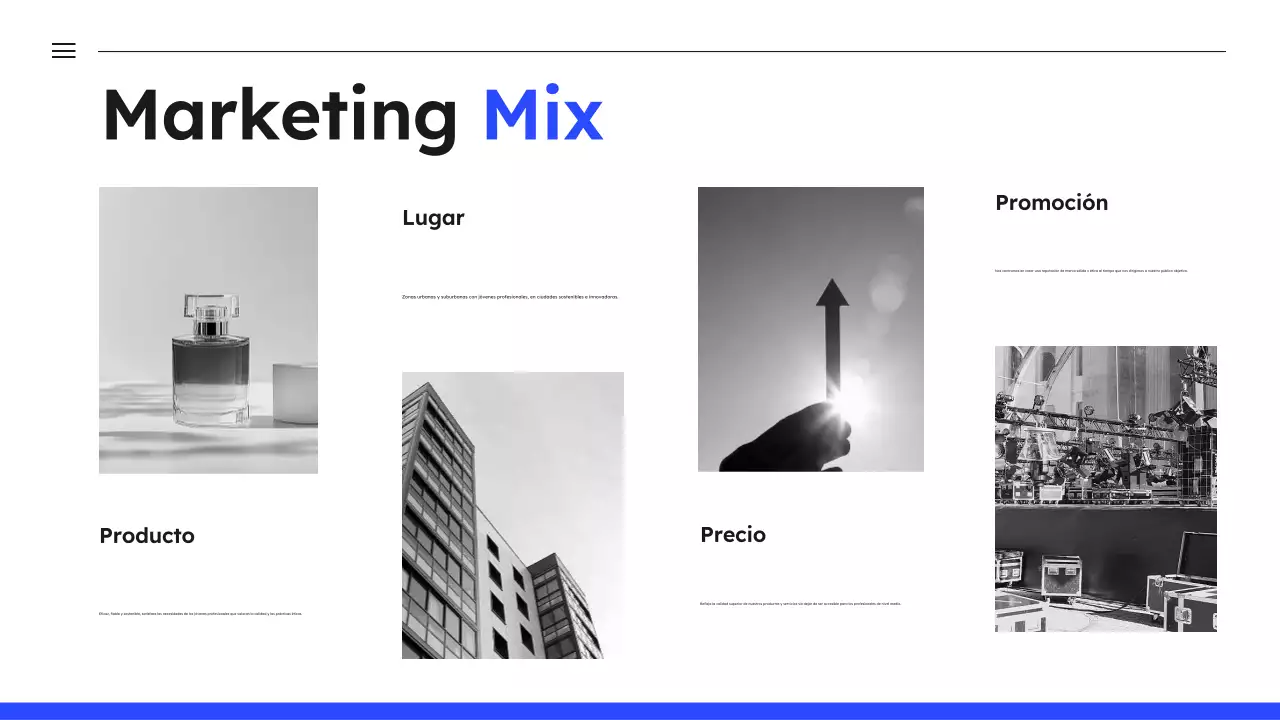 Presentación del plan de marketing Blue Simple