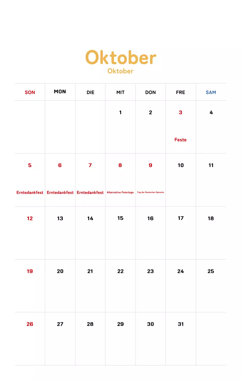 Neujahrskalender mit warmen Illustrationen