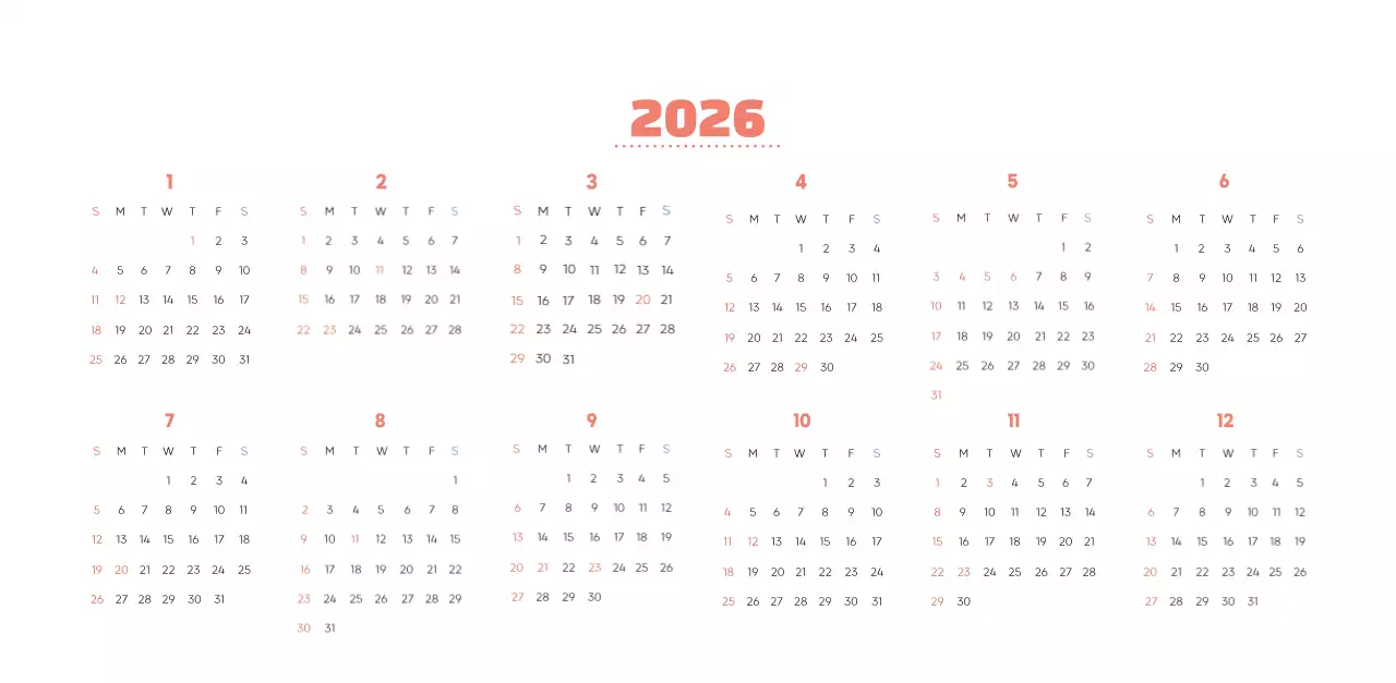 可愛らしいイラストが描かれた業務用カレンダー