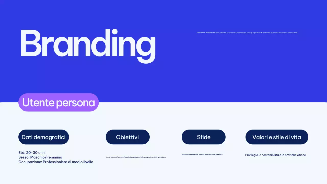 Presentazione del piano di marketing blu moderno