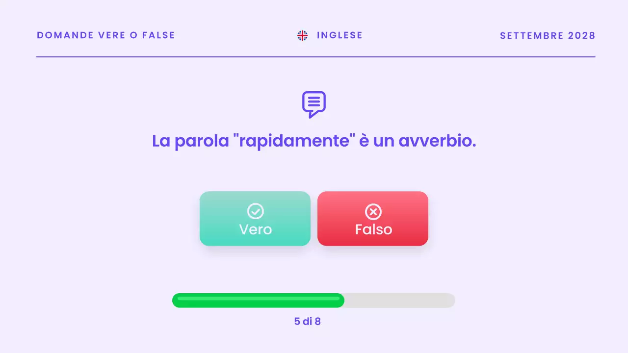 Presentazione di annuncio di quiz moderno blu