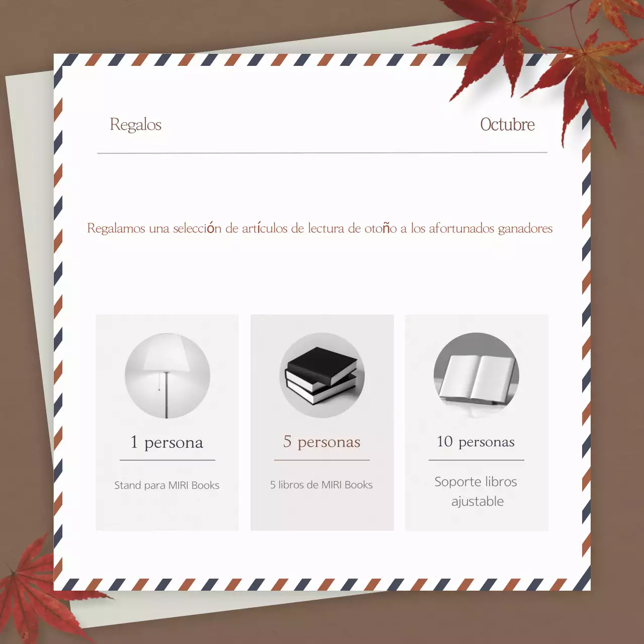 Un sencillo cuento de otoño en marrón para promocionar su evento