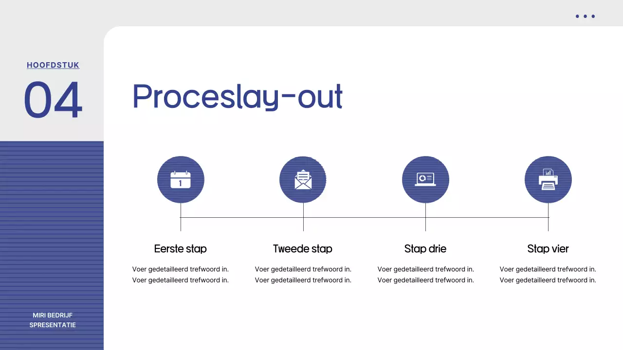 Voorstel met een eenvoudige blauw gestreepte achtergrond