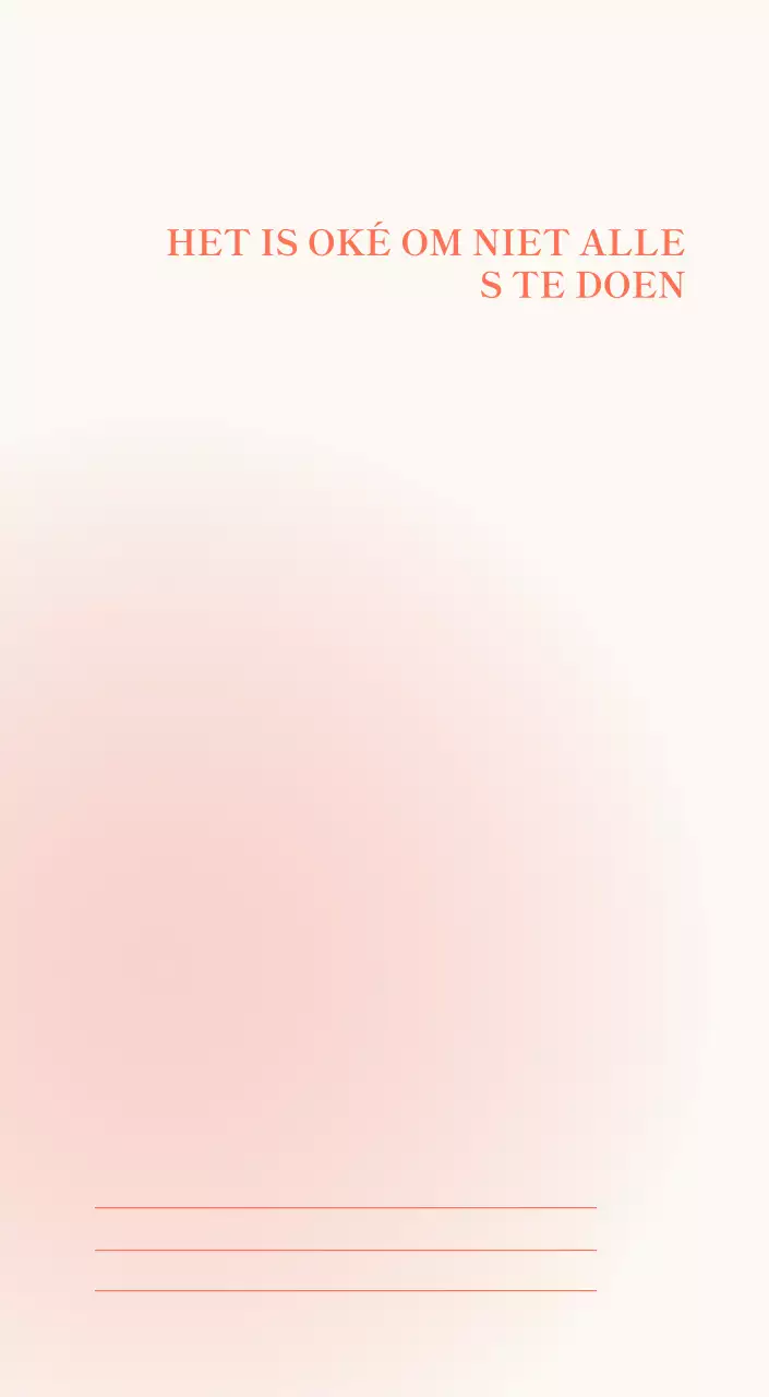 Minimalistische kalender met kleurverloop