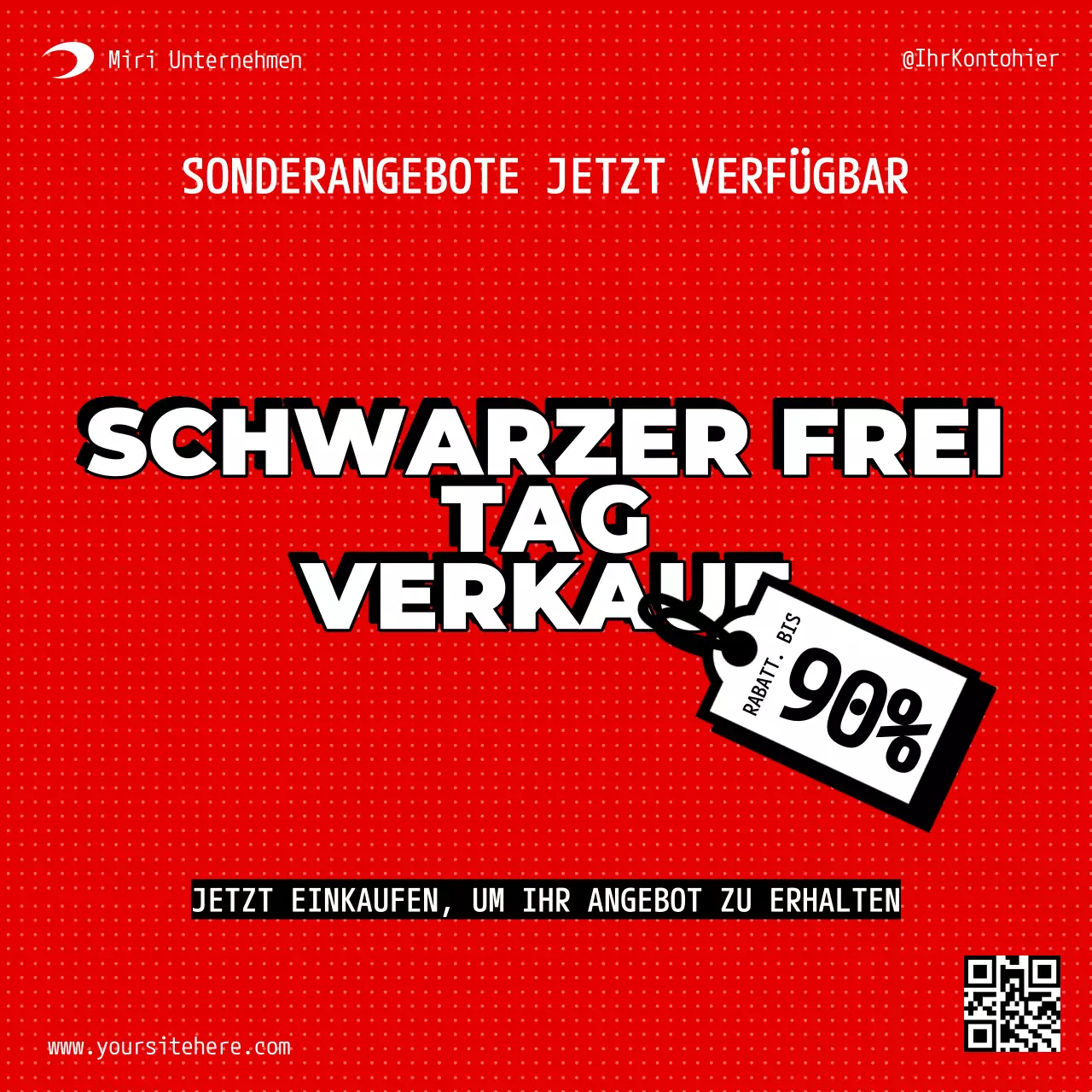 red bold Black Friday Rabattaktion