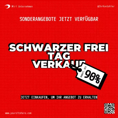 red bold Black Friday Rabattaktion