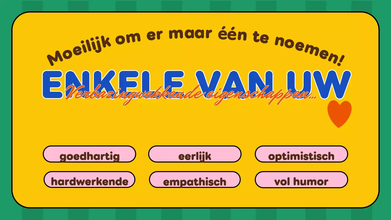 gele retro verjaardagspresentatie