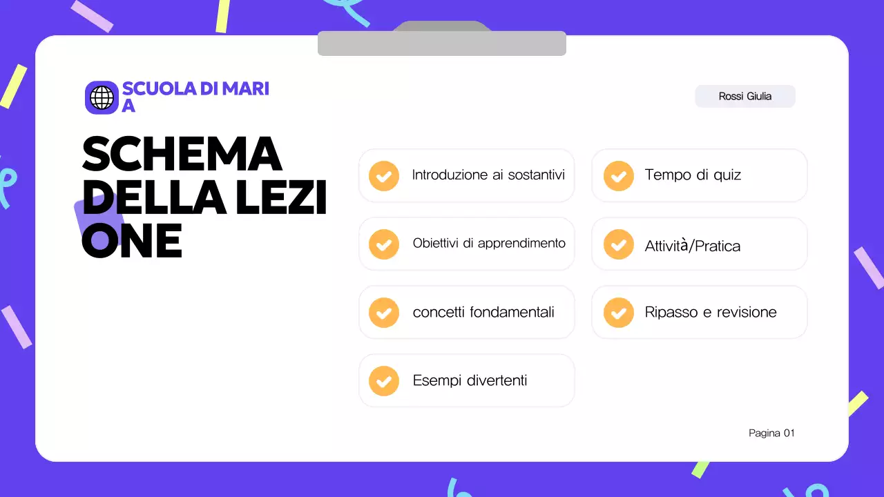 Materiale didattico del corso di grammatica moderna blu