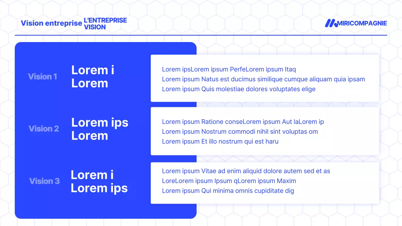 Promouvoir un profil moderne de petite entreprise en bleu