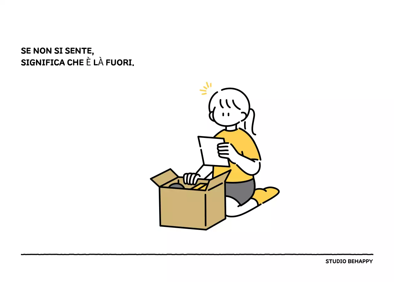 Calendario illustrato con un grazioso stile di linee