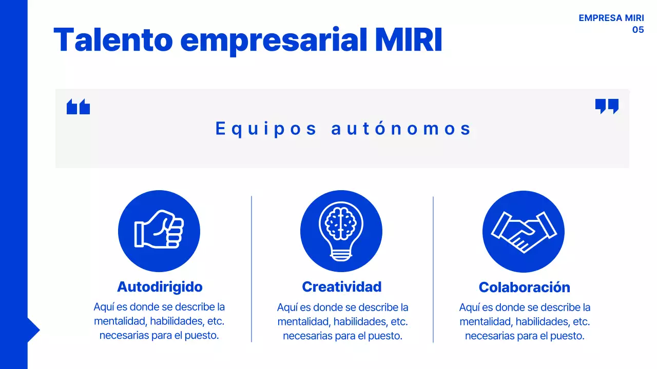 Manual de cultura organizativa Blue Modern